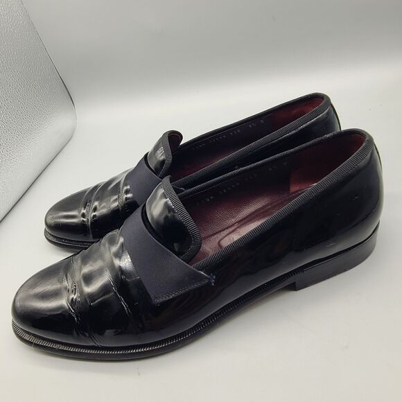 Salvatore Ferragamo Bryden Banded black patent Tuxedo Loafer Size 9.5 D Used main image 7
